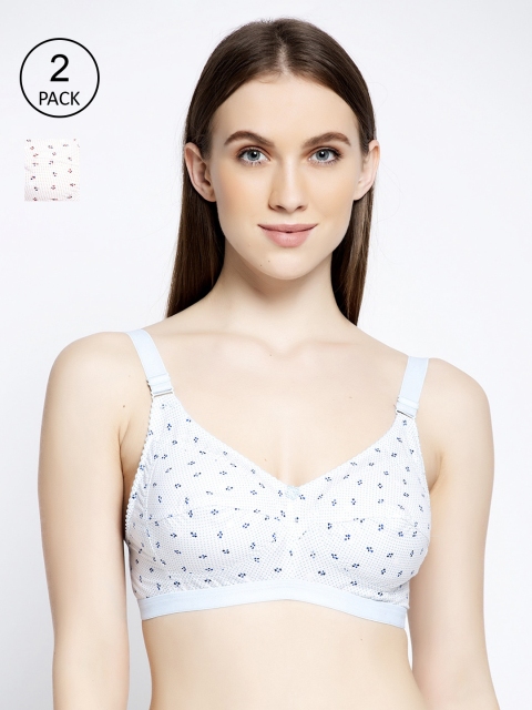 GRACIT Pack Of 2 Printed Non-Wired Non Cotton Padded Everyday Bras PW30-05-10-30C, Blue
GRACIT Pack Of 2 Printed Non-Wired Non Cotton Padded Everyday Bras PW30-05-10-30C, Blue