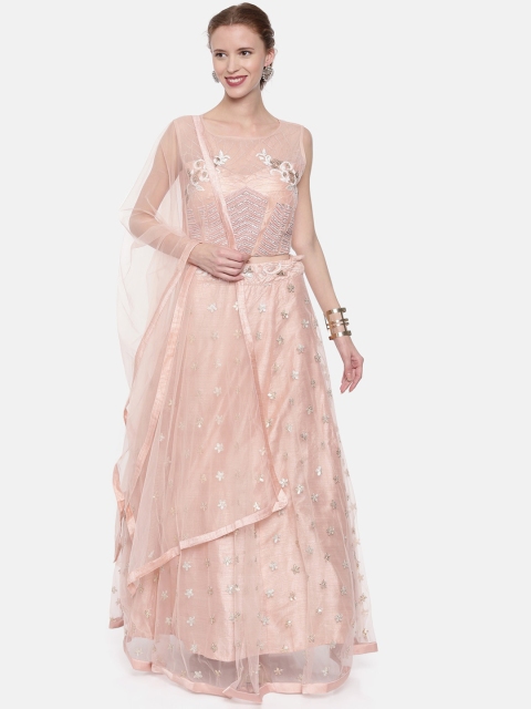 Neerus Pink & Silver-Toned Embellished Ready to Wear Lehenga & Blouse with Dupatta
Neerus Pink & Silver-Toned Embellished Ready to Wear Lehenga & Blouse with Dupatta