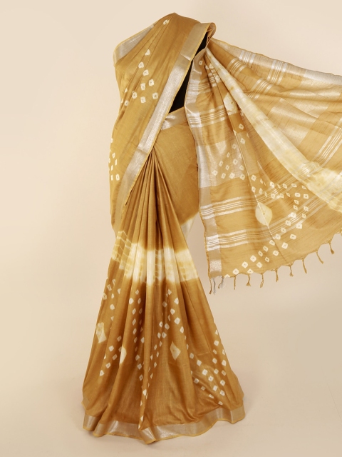 Pothys Brown Solid Saree