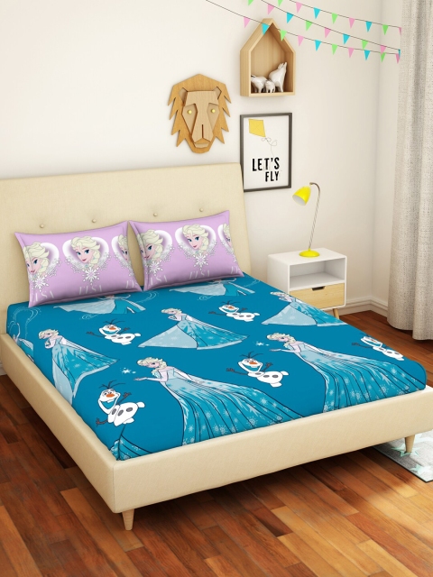 CORE Designed by SPACES Disney Frozen Violet 144 TC Pure Cotton Double Bedsheet, Blue
CORE Designed by SPACES Disney Frozen Violet 144 TC Pure Cotton Double Bedsheet, Blue