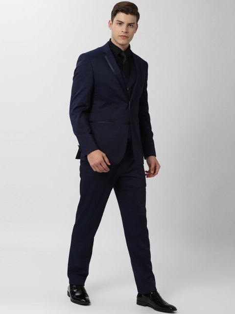 Peter England Elite Men Navy Blue & Tan-Brown Self-Design Slim-Fit Single-Breasted 4 Piece Formal Suit
Peter England Elite Men Navy Blue & Tan-Brown Self-Design Slim-Fit Single-Breasted 4 Piece Formal Suit