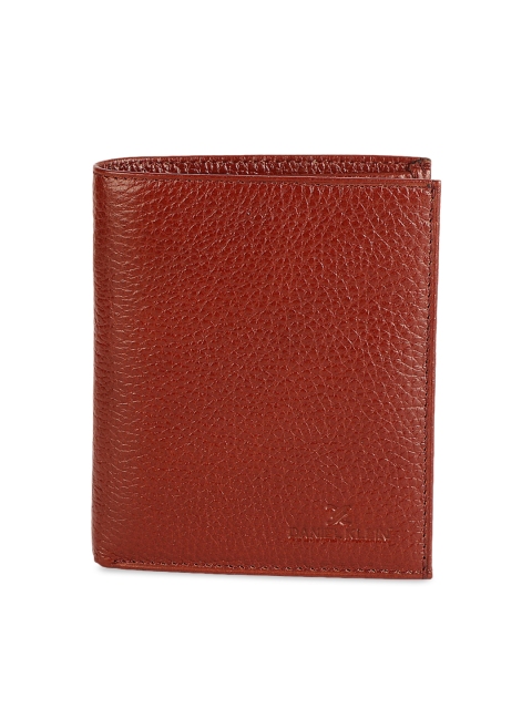 Daniel Klein Men Brown Textured Two Fold Wallet