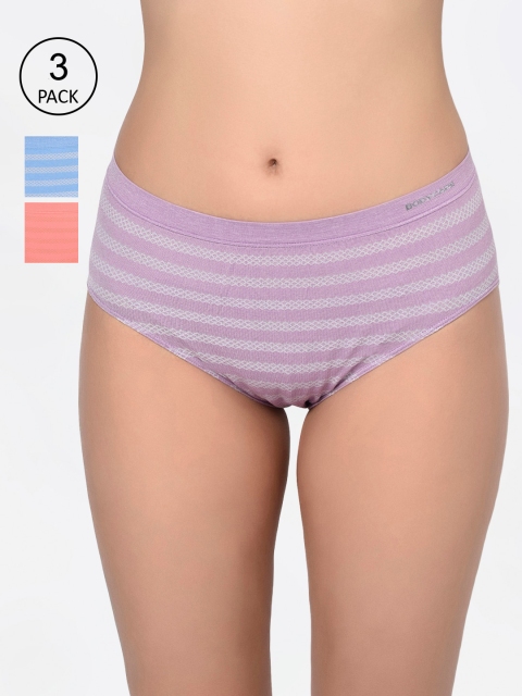 Bodycare Women Pack Of 3 Assorted Hipster Briefs 35-3pcs