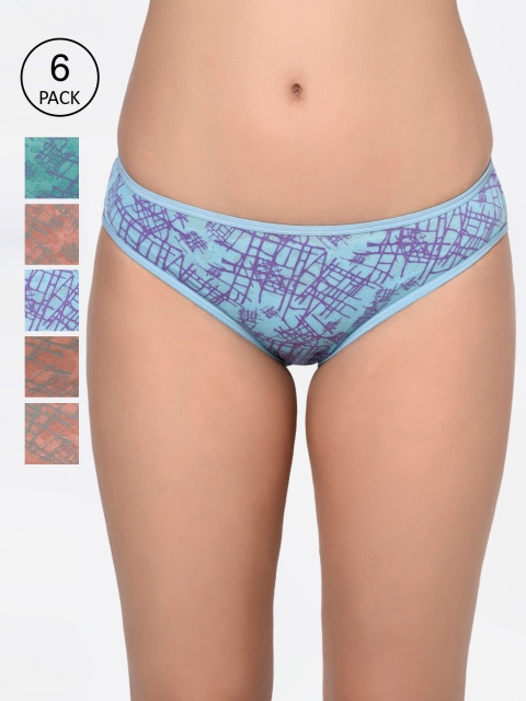 Bodycare Women Pack Of 6 Assorted Hipster Briefs 8560B
