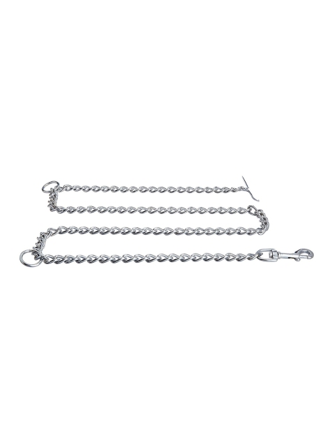 PETS EMPIRE Silver-Toned Solid Metal Dog Chain XS