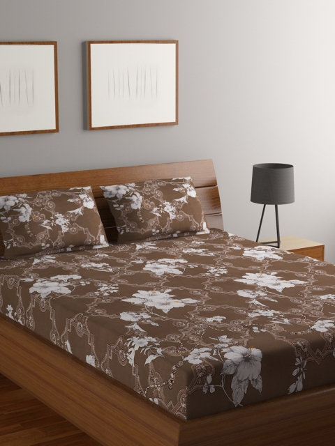 Bromwick Brown & White Floral 180 TC Polycotton 1 Queen Bedsheet with 2 Pillow Covers
Bromwick Brown & White Floral 180 TC Polycotton 1 Queen Bedsheet with 2 Pillow Covers