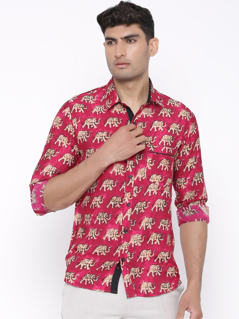 Tistabene Men Pink Regular Fit Printed Casual Shirt
Tistabene Men Pink Regular Fit Printed Casual Shirt
