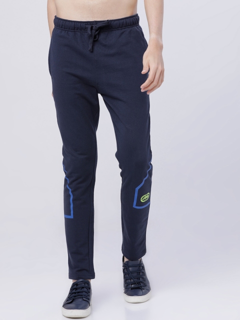 Ecko Unltd Men Navy Blue Solid Slim-Fit Track Pants