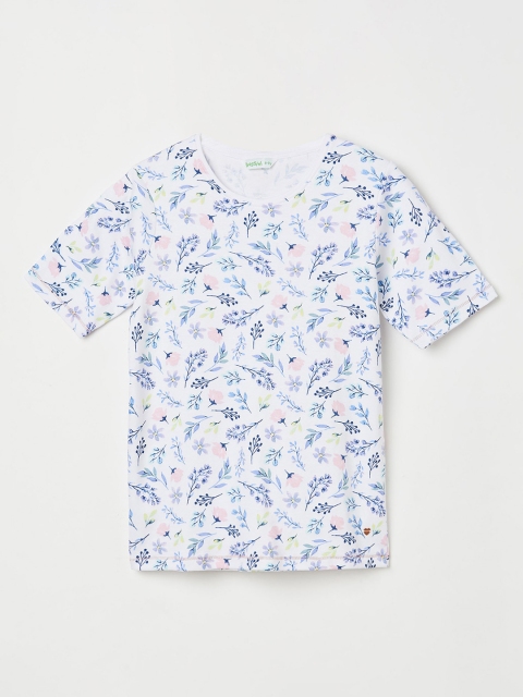 Bossini White Tropical Printed Top