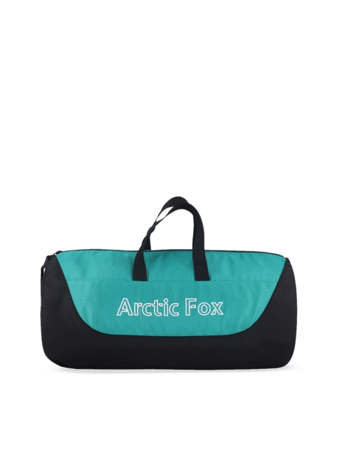 Arctic Fox Unisex Blue & Black Printed Barrel Duffle Bag