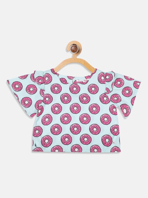 ELLE Blue Printed Top