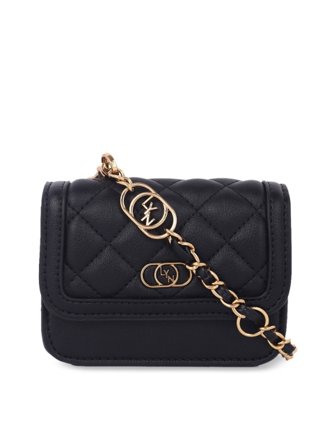 LYN Black Solid Sling Bag