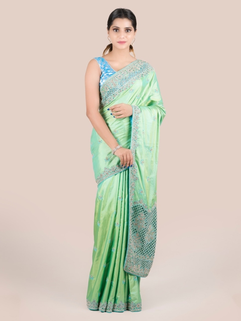 Pothys Green Printed Saree