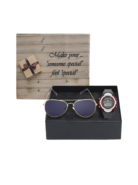 Fantasy World Unisex Kids Black & Navy Blue Sunglasses & Watch Gift Set FWGiftset170-AVI_BKGD-YS02-RD01
Fantasy World Unisex Kids Black & Navy Blue Sunglasses & Watch Gift Set FWGiftset170-AVI_BKGD-YS02-RD01