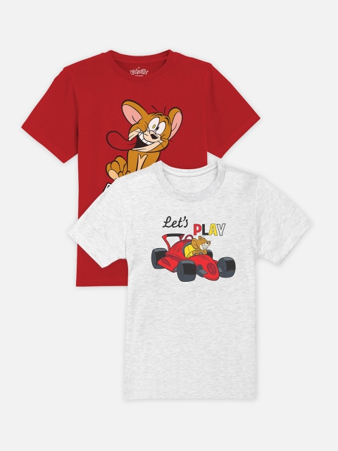 Kids Ville Boys Pack Of 2 Tom Jerry Printed Round Neck Pure Cotton T-shirts, Red
Kids Ville Boys Pack Of 2 Tom Jerry Printed Round Neck Pure Cotton T-shirts, Red