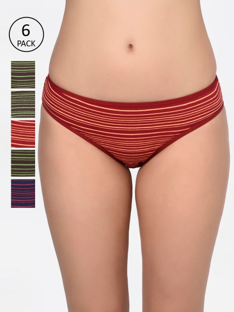 Bodycare Women Pack Of 6 Assorted Hipster Briefs 9450