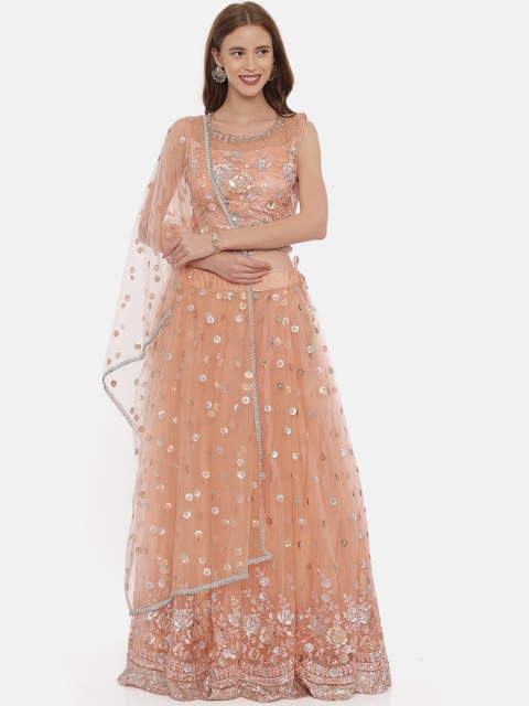 Neerus Peach-Coloured & Silver-Toned Embellished Ready to Wear Lehenga & Blouse with Dupatta
Neerus Peach-Coloured & Silver-Toned Embellished Ready to Wear Lehenga & Blouse with Dupatta