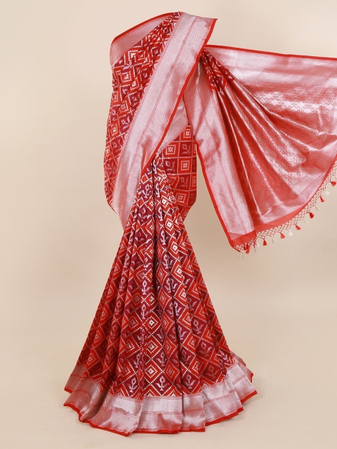 Pothys Red Pure Silk Woven Design Banarasi Saree