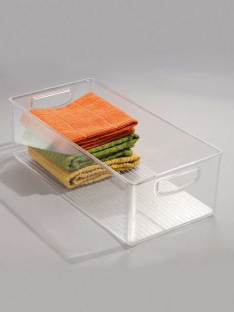 INTERDESIGN Transparent Solid Sustainable Kitchen Organizer