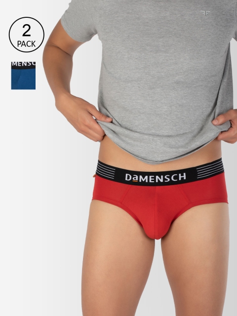 DAMENSCH Men Pack Of 2 Solid Deo-Cotton Deodorizing Briefs DAM-CTS-B-TYR-PEB-PACK-2-MIX, Red
DAMENSCH Men Pack Of 2 Solid Deo-Cotton Deodorizing Briefs DAM-CTS-B-TYR-PEB-PACK-2-MIX, Red