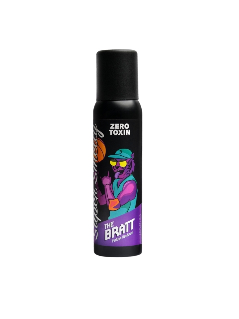 Super Smelly The Bratt Zero Toxin Natural Deodorant Spray 100ml, Black