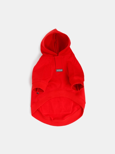 Heads Up For Tails Red Solid Dog Sweatshirt