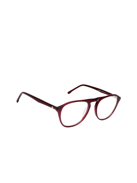 David Blake Unisex Maroon Solid Full Rim Aviator Frames