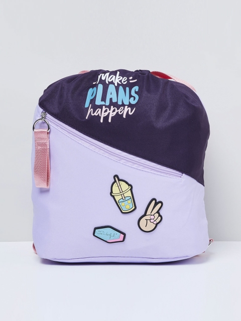 max Girls Purple Graphic Backpack