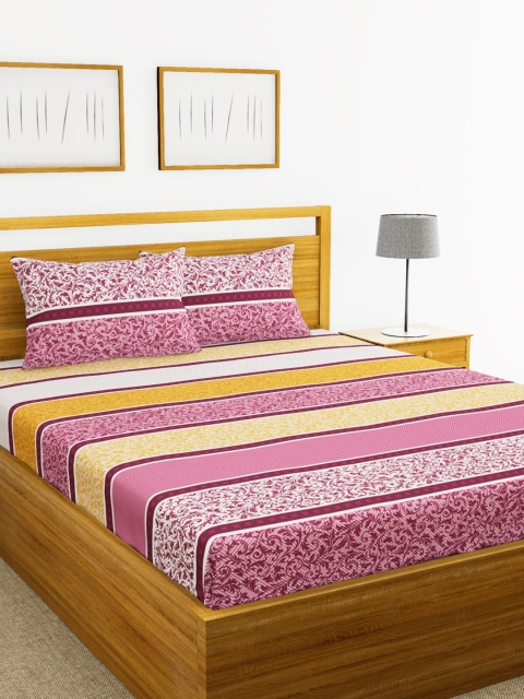 BIANCA Purple & White Ethnic Motifs 180 TC Cotton 1 King Bedsheet with 2 Pillow Covers
BIANCA Purple & White Ethnic Motifs 180 TC Cotton 1 King Bedsheet with 2 Pillow Covers