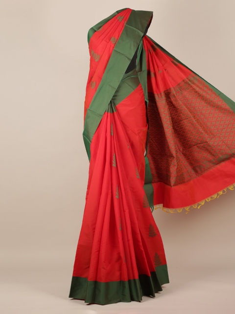 Pothys Red Woven Design Silk Cotton Saree