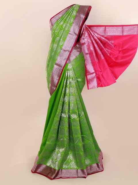 Pothys Green & Pink Art Silk Woven Design Saree