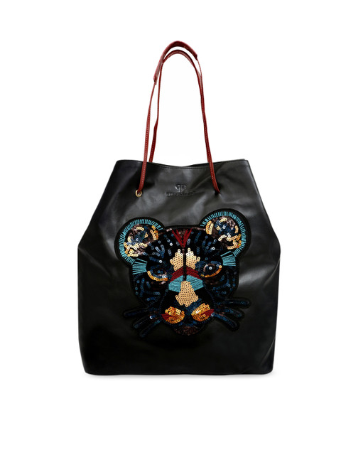 Pink Potato Black & Blue Embellished Tote Bag 
Pink Potato Black & Blue Embellished Tote Bag