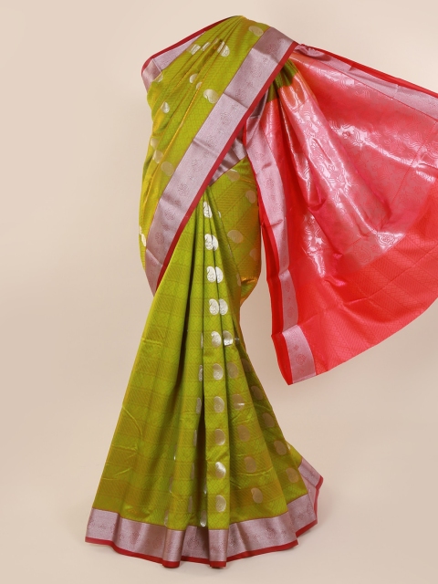 Pothys Green & Pink Art Silk Woven Design Saree