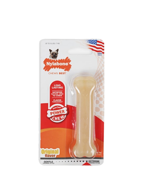 Nylabone Beige Power Chew Bone Dog Toy