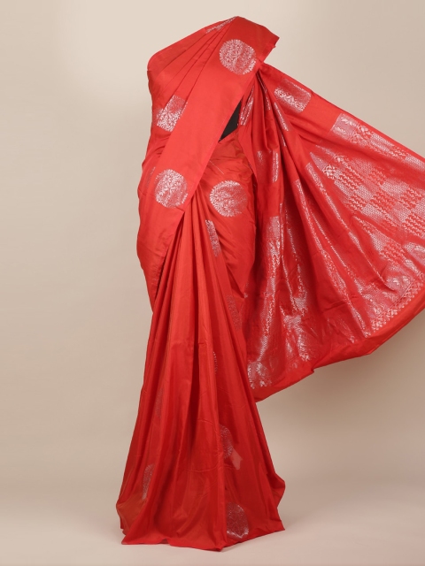 Pothys Red Woven Design Silk Cotton Saree