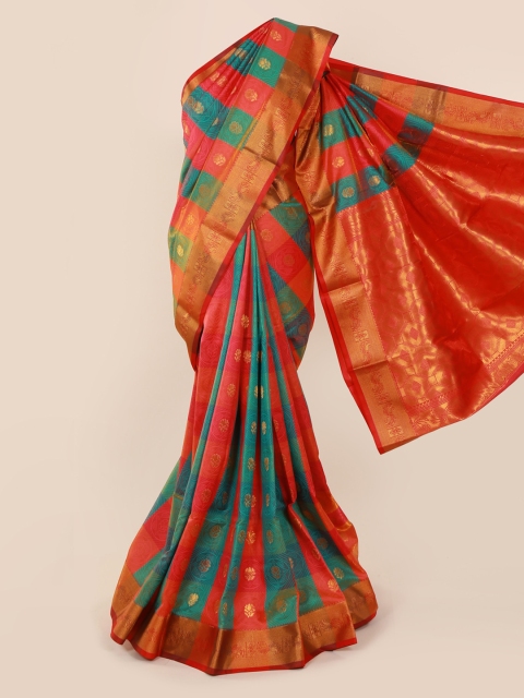 Pothys Multicoloured Woven Design Art Silk Saree, Multi