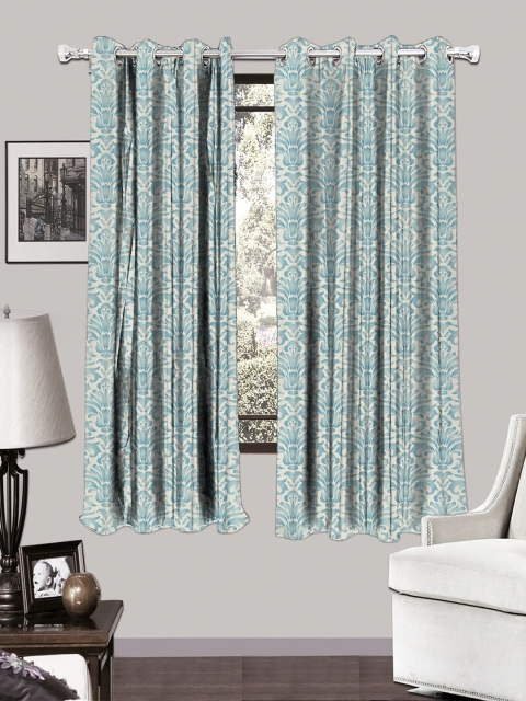 HOUZZCODE Turquoise Blue & White Set of 2 Ethnic Motifs Printed Black Out Window Curtains
HOUZZCODE Turquoise Blue & White Set of 2 Ethnic Motifs Printed Black Out Window Curtains