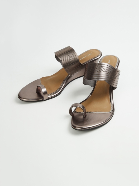 Melange by Lifestyle Women Grey Solid Wedges