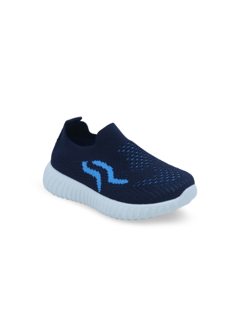 FEETWELL SHOES Boys Blue Woven Design Slip-On Sneakers