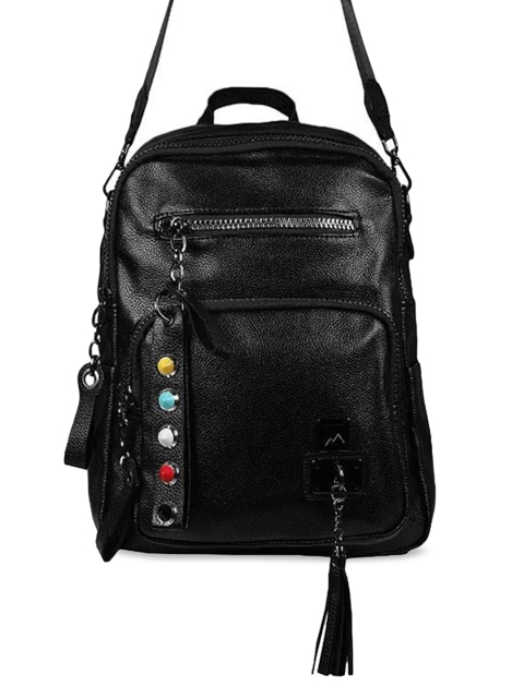 Mounthood Women Black Solid Backpack