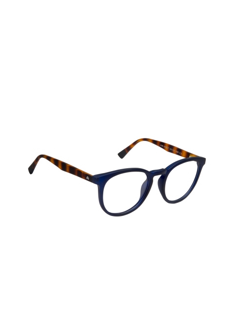 David Blake Unisex Blue Solid Full Rim Round Frames EWDB2358MWZKM009C2