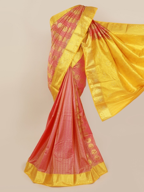 Pothys Pink Art Silk Woven Design Kanjeevaram Saree