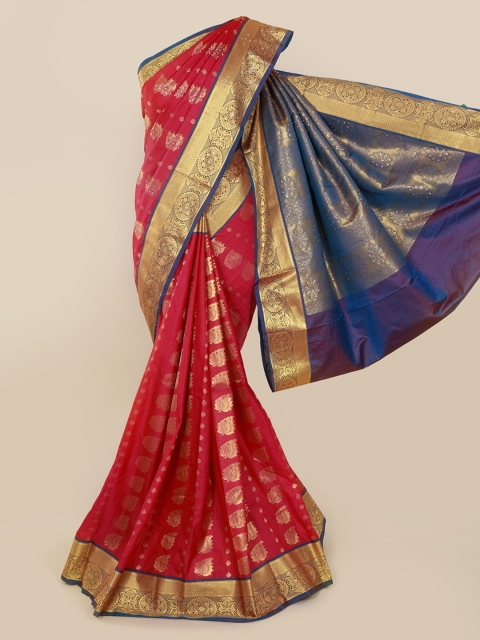 Pothys Pink Art Silk Woven Design Kanjeevaram Saree