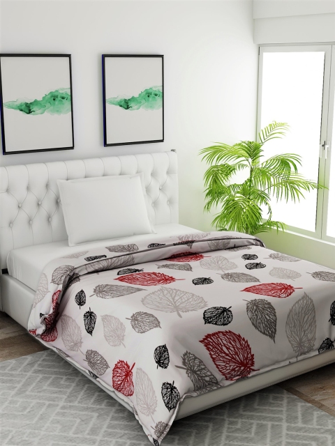 Salona Bichona Grey & Black Geometric AC Room 120 GSM Single Bed Comforter