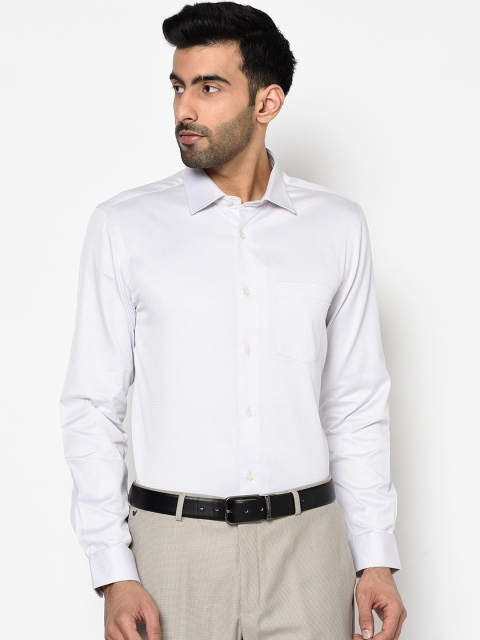 Blackberrys Men Lavender Slim Fit Self Design Formal Shirt