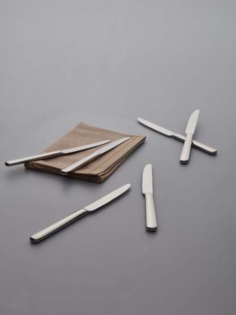 Pure Home and Living Silver-Toned Hayward Dessert Knife Set of 6