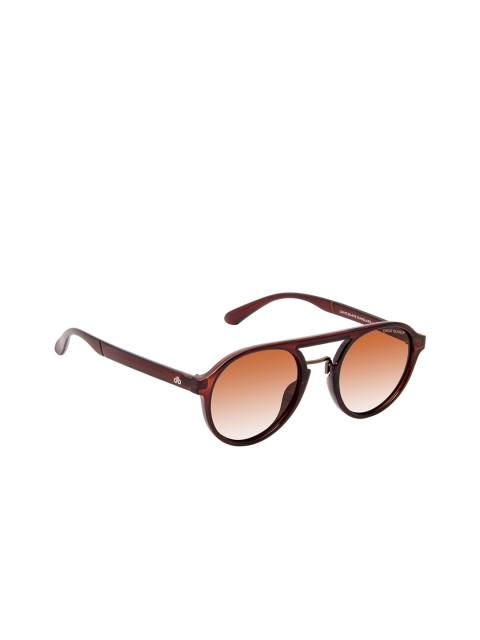 David Blake Unisex Round Polarised & UV Protected Sunglasses N_SGDB1998, Brown