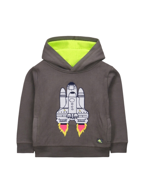 Cherry Crumble Unisex Kids Grey Appliqued Sweatshirt