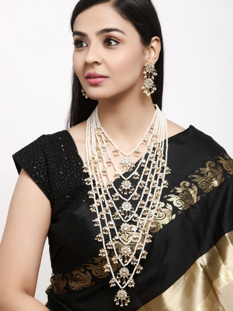 Shining Diva Women Gold-Plated White Kundan-Studded Beaded Layered Jewellery Set
Shining Diva Women Gold-Plated White Kundan-Studded Beaded Layered Jewellery Set