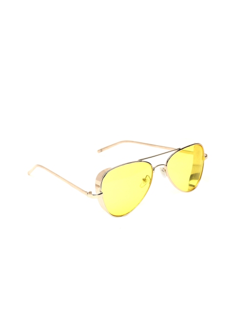 FUZOKU Men Aviator Sunglasses FZKSS2020SG0137, Yellow